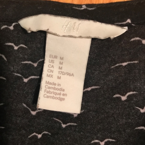 Bird Pattern 3/4 Sleeve Shirt - Picture 3 of 4